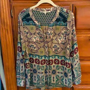 Collective Concepts Blue multi Blouse stitch fix